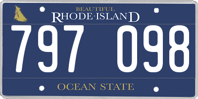 RI license plate 797098