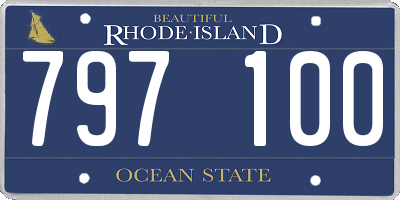 RI license plate 797100