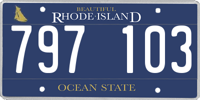 RI license plate 797103