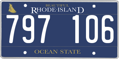 RI license plate 797106