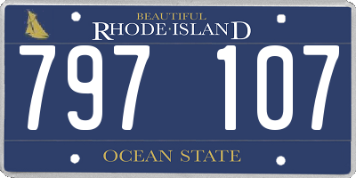 RI license plate 797107