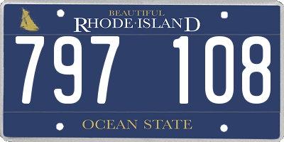 RI license plate 797108