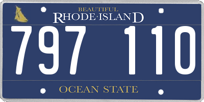 RI license plate 797110