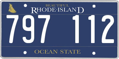 RI license plate 797112
