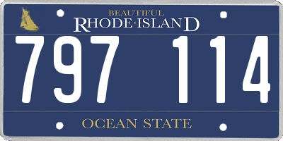 RI license plate 797114