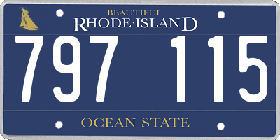 RI license plate 797115