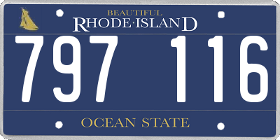 RI license plate 797116