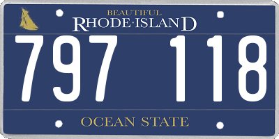 RI license plate 797118