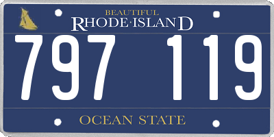 RI license plate 797119