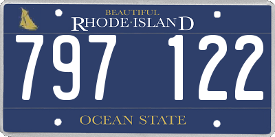 RI license plate 797122