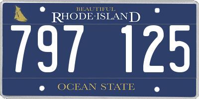 RI license plate 797125