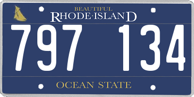 RI license plate 797134