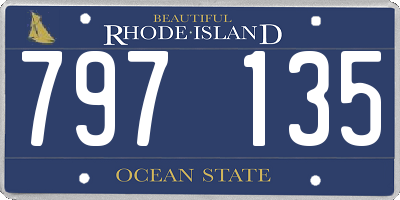 RI license plate 797135