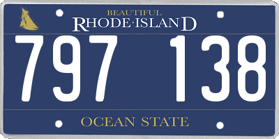 RI license plate 797138