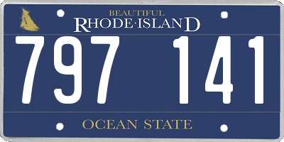 RI license plate 797141