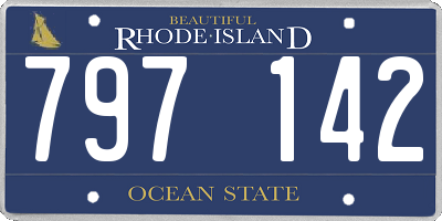 RI license plate 797142