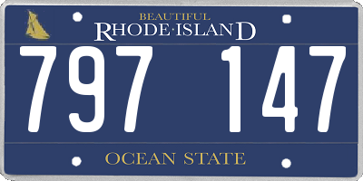 RI license plate 797147