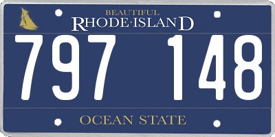 RI license plate 797148