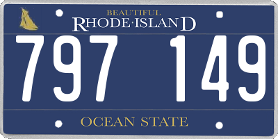 RI license plate 797149