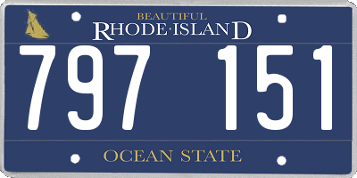 RI license plate 797151