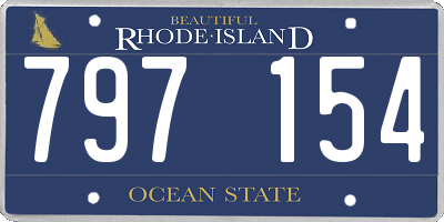 RI license plate 797154