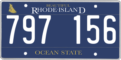 RI license plate 797156