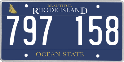RI license plate 797158