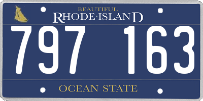 RI license plate 797163