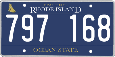 RI license plate 797168