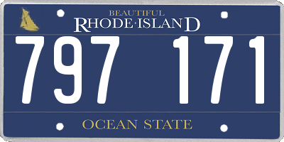 RI license plate 797171