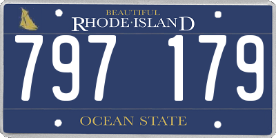 RI license plate 797179
