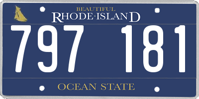 RI license plate 797181