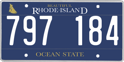 RI license plate 797184