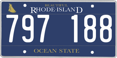 RI license plate 797188