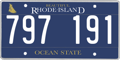 RI license plate 797191