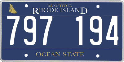 RI license plate 797194
