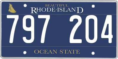 RI license plate 797204