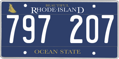 RI license plate 797207