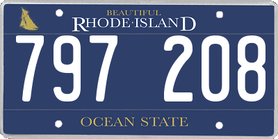 RI license plate 797208