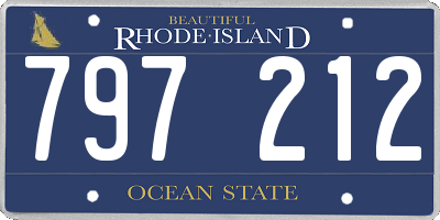 RI license plate 797212