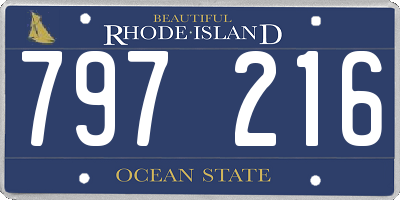RI license plate 797216