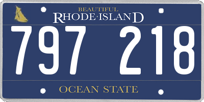 RI license plate 797218