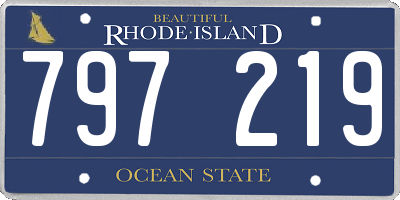 RI license plate 797219