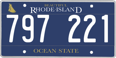 RI license plate 797221