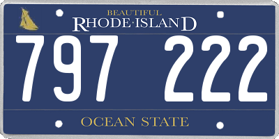 RI license plate 797222