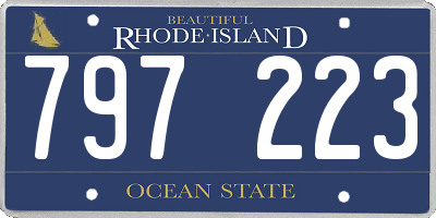 RI license plate 797223