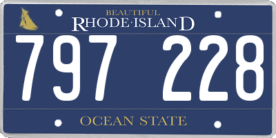RI license plate 797228