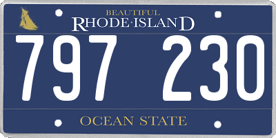 RI license plate 797230