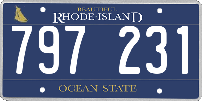 RI license plate 797231