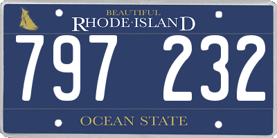 RI license plate 797232